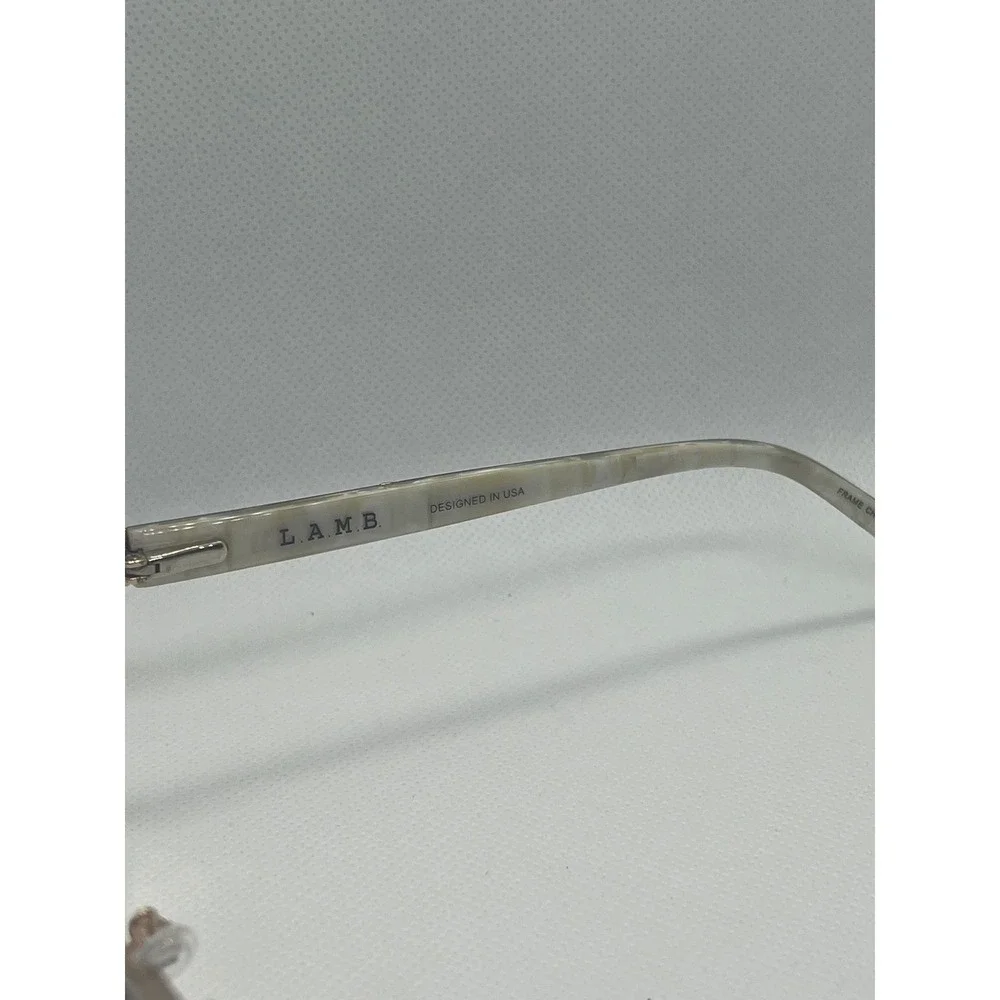 L.A.M.B. LA091 Designer Eyeglasses Frames Gold Stainless Steel Unique Pattern‎
